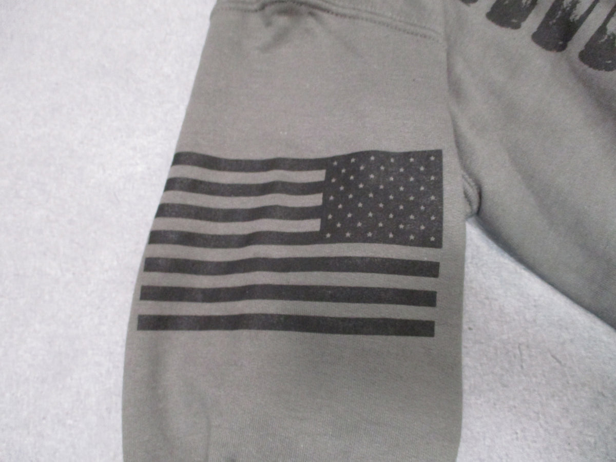 Grunt Style Ammo Flag Hoodie 2.0 Gray Men's Pullover Sweatshirt GS1501