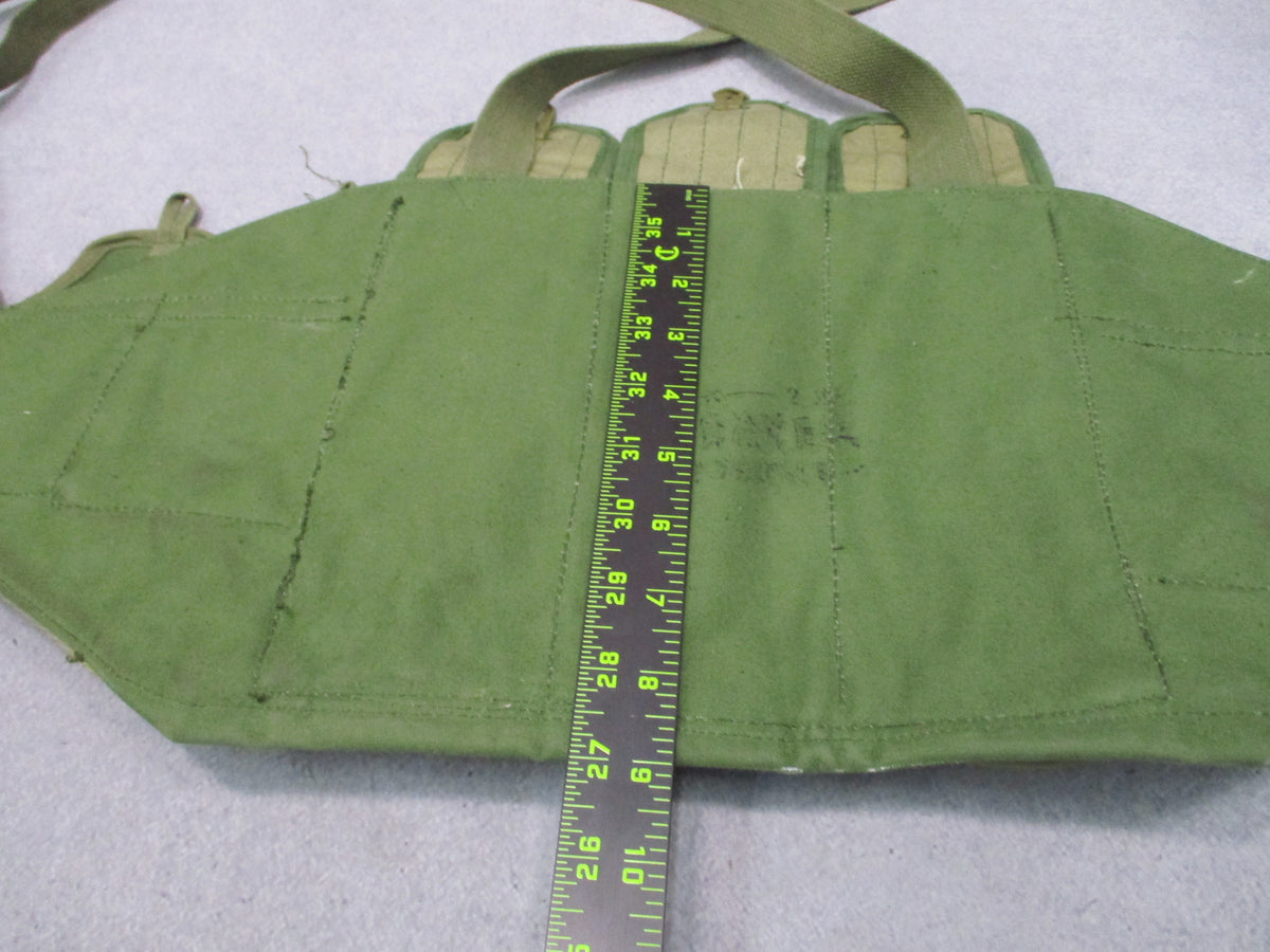 Original Chinese Type 56 Chest Rig OD Green 3 Cell Magazine Pouch Surplus