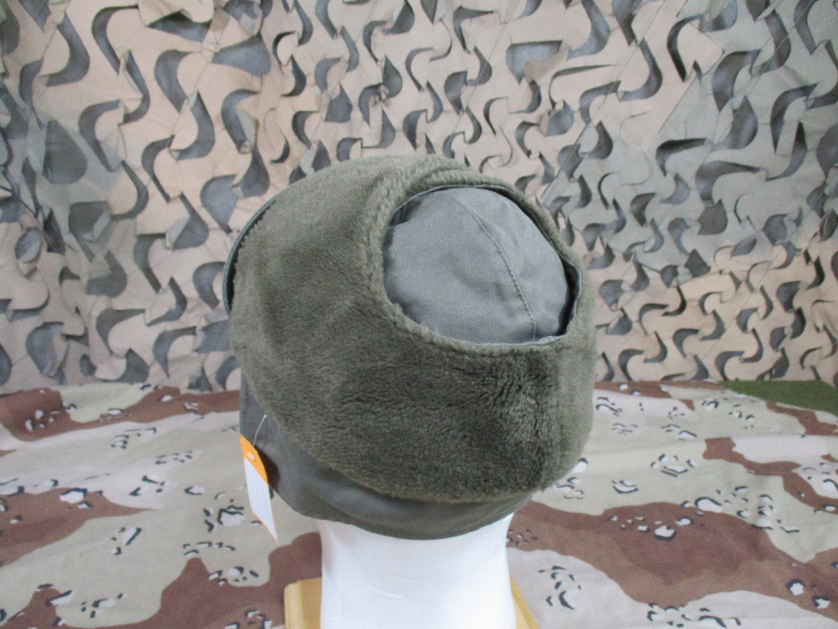 German Bundeswehr Winter Hat Size 57 Olive Green Ear Flap Cap Army Surplus