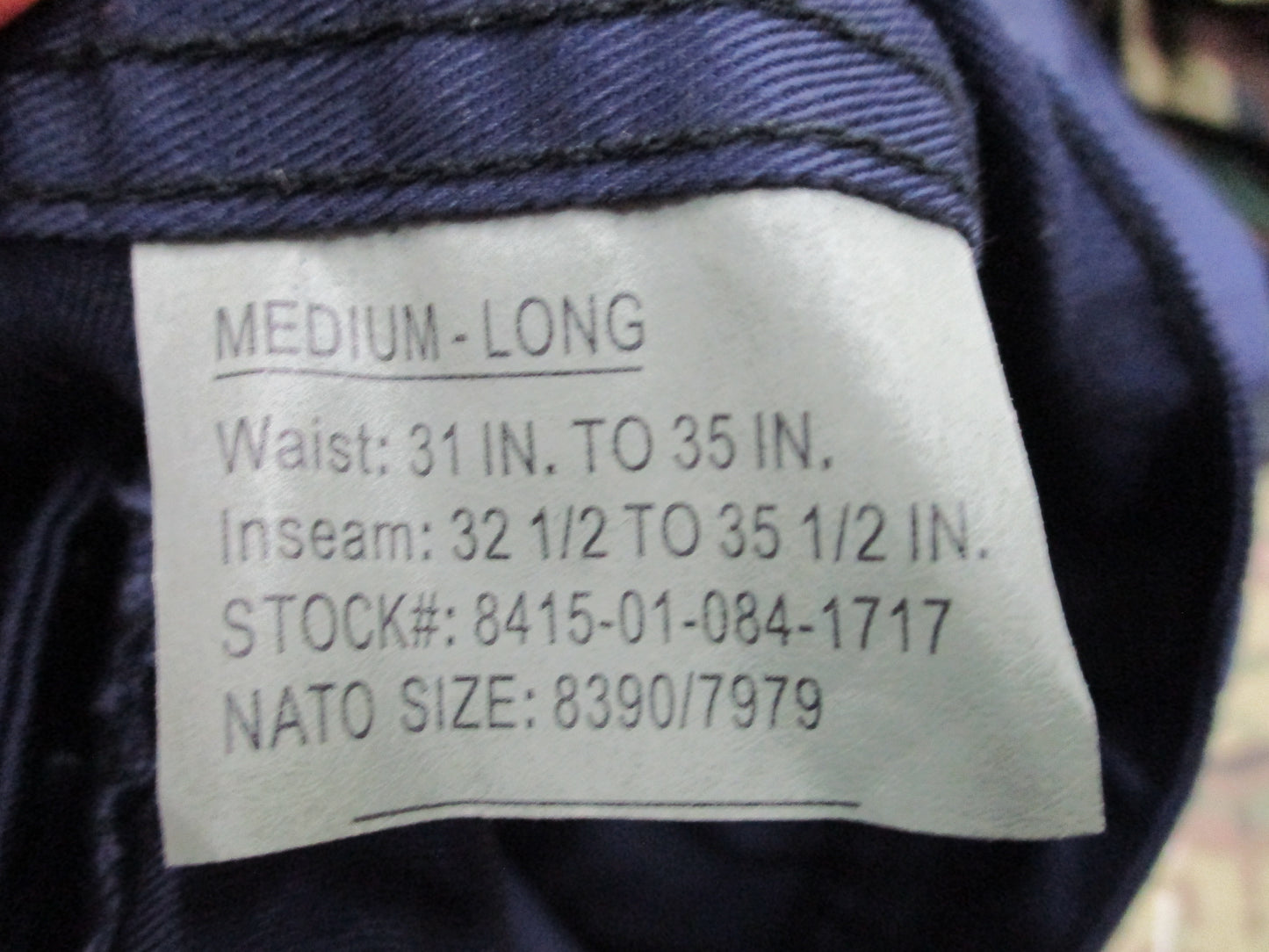 Rothco Navy Blue BDU Cargo Pants Trousers Fatigues 55/45 Tactical Work NWT