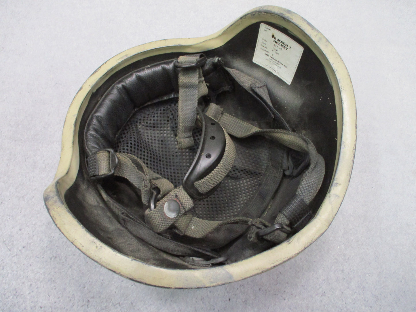 RBR Mach 1 ACH MICH Style Ballistic Helmet Large Tan Used Surplus