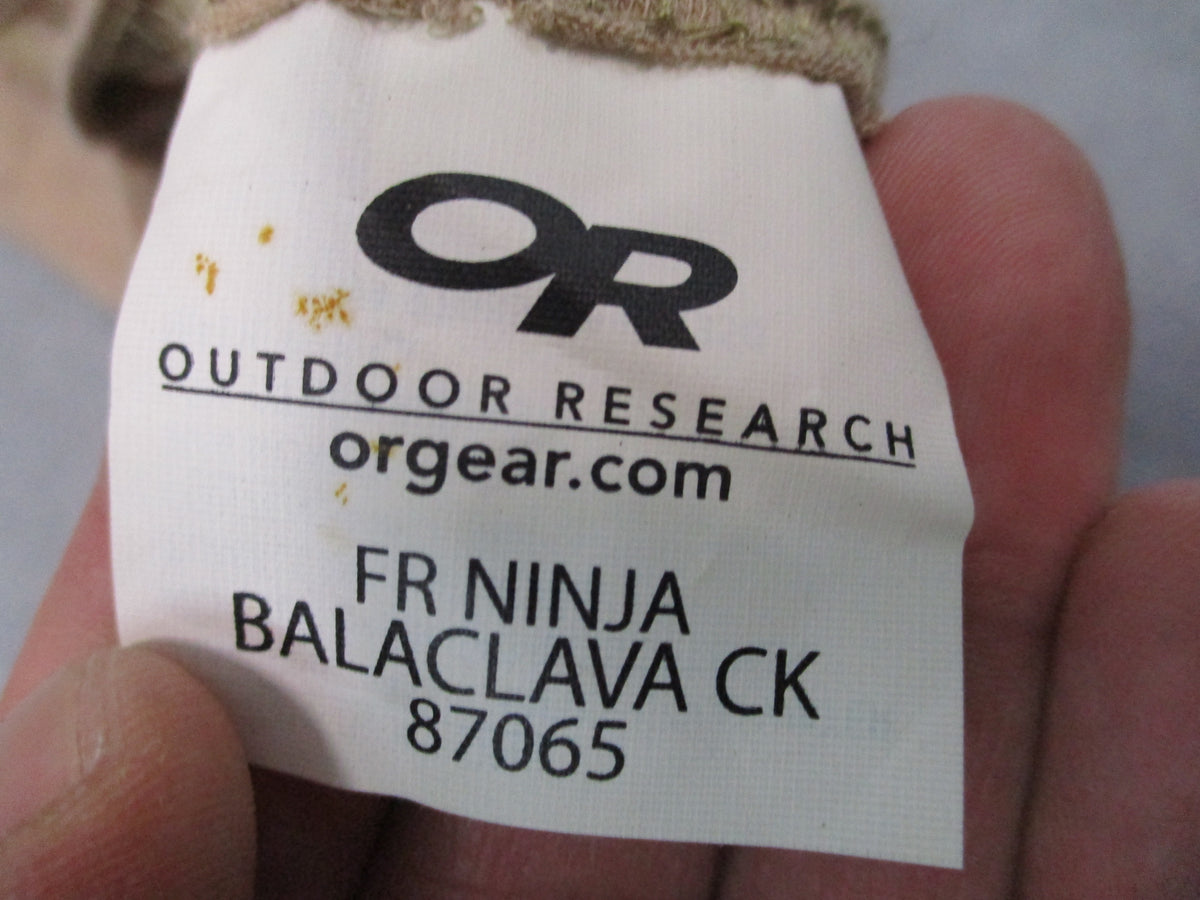 Outdoor Research FR Ninja Balaclava Coyote Tan Flame Resistant 87065 Used