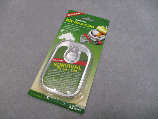 Coghlan's Survival Kit in a Can 33 Pc Emergency Camping Pocket Kit 9850 New
