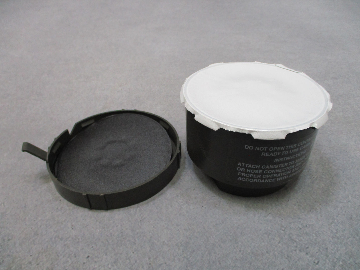 Lot of 2 USGI 40mm Gas Mask Filters C2A1 M40 NATO Threaded Canisters Sealed