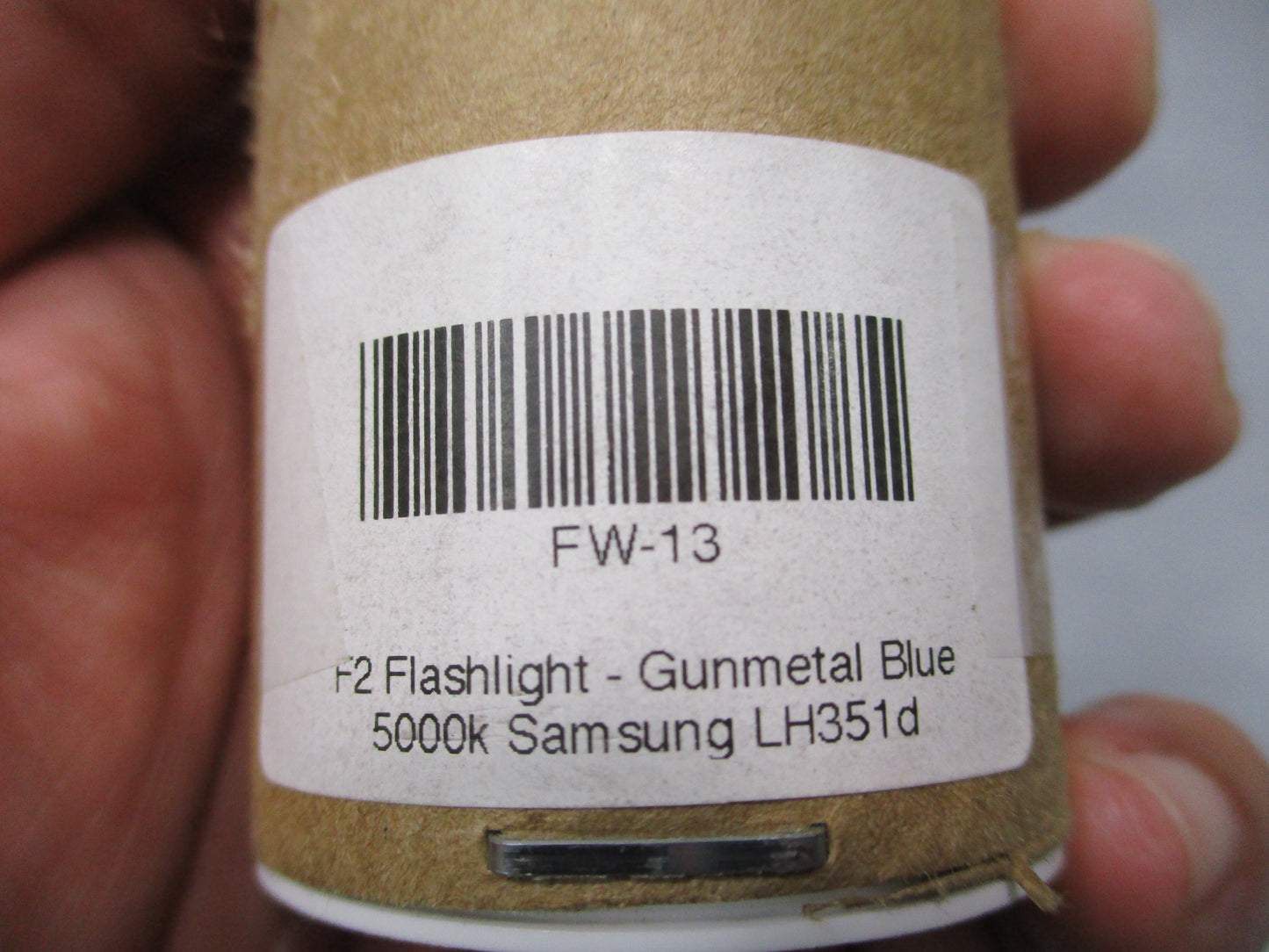 Focus Works F2 Flashlight Gunmetal Blue 5000K Samsung LH351D EDC Light New