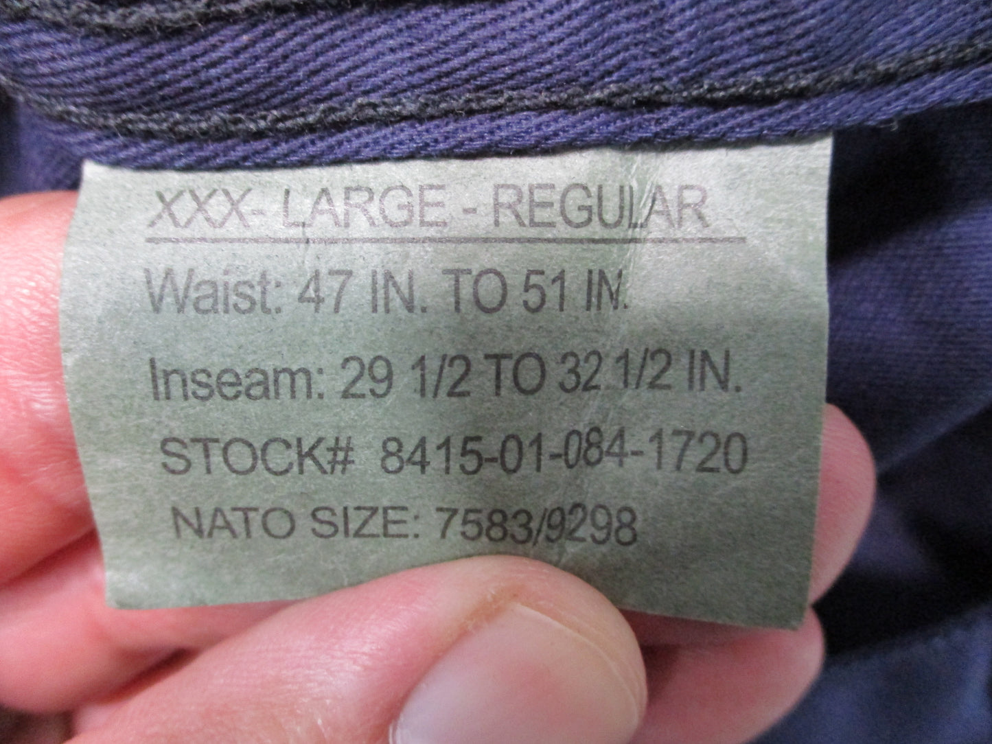 Rothco Navy Blue BDU Cargo Pants Trousers Fatigues 55/45 Tactical Work NWT
