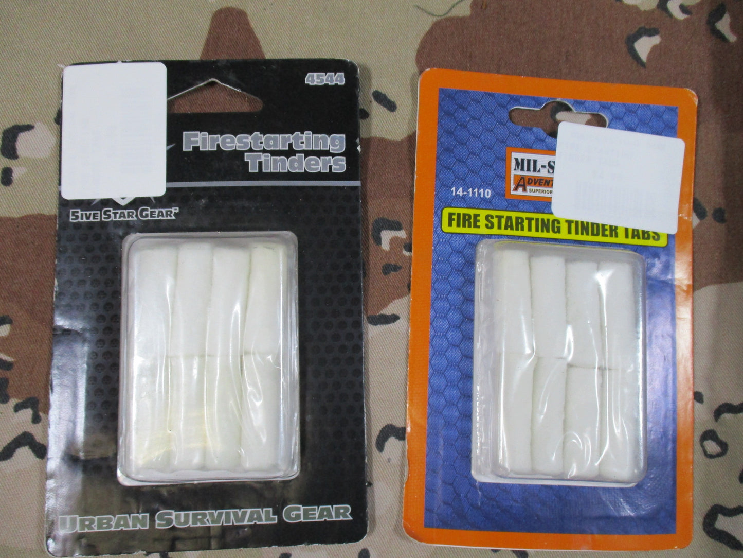 Survival Gear fire starting kit set fuel cubes cotton tinder magnesium striker