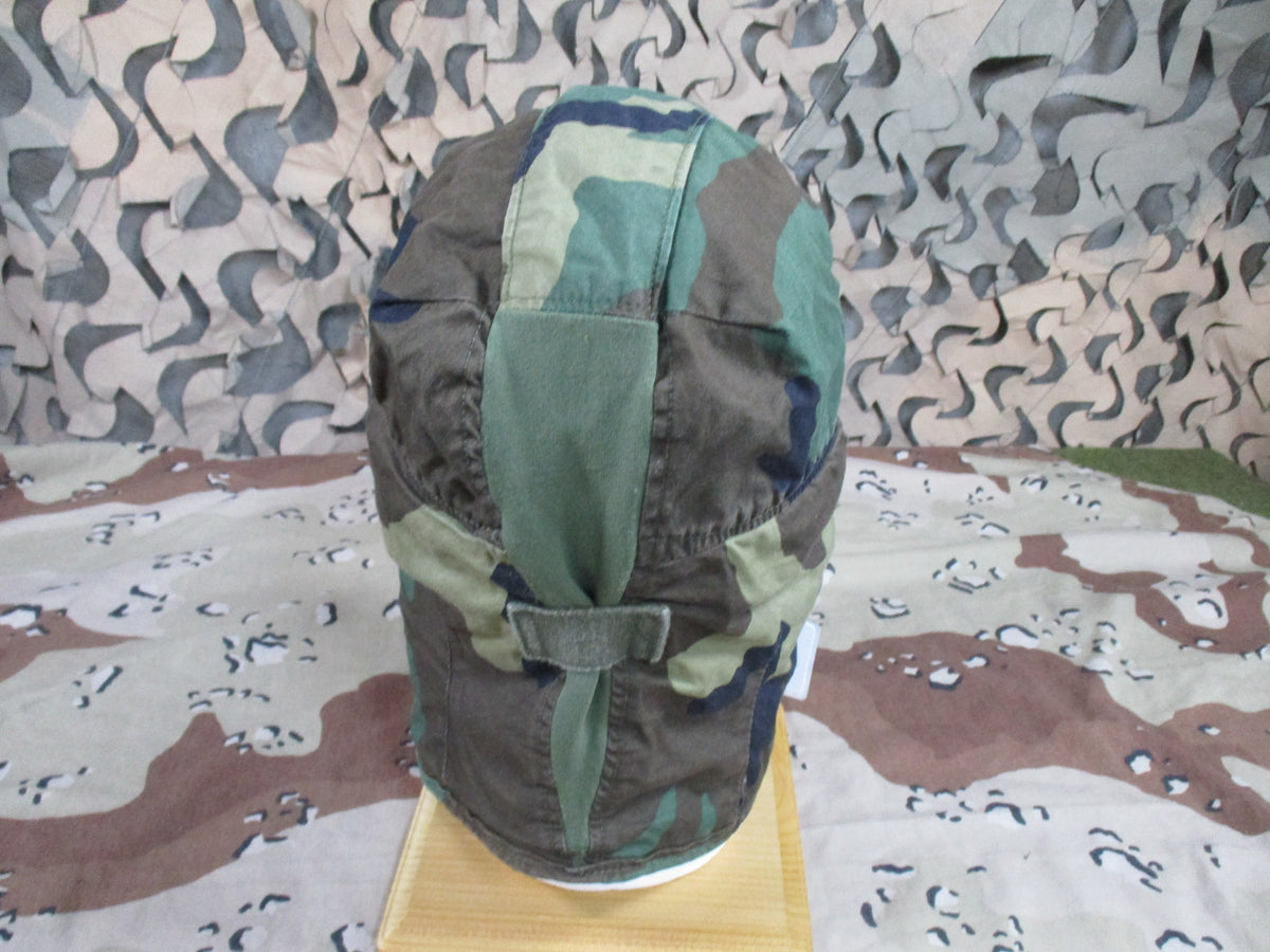 USGI Woodland Cold Weather Insulating Helmet Liner Cap Ear Flaps Army Surplus