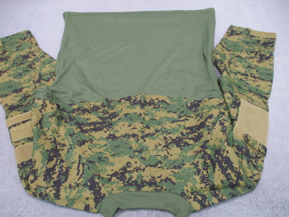 Rothco XL Woodland Digital Camo Combat Shirt Long Sleeve NYCO Tactical