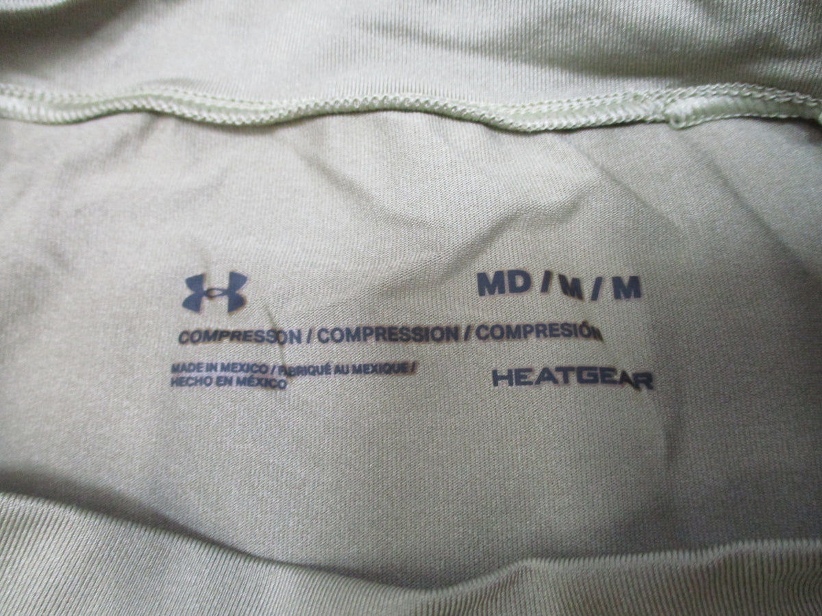 Under Armour Tactical HeatGear Compression Shirt Medium Tan 499 Short Sleeve