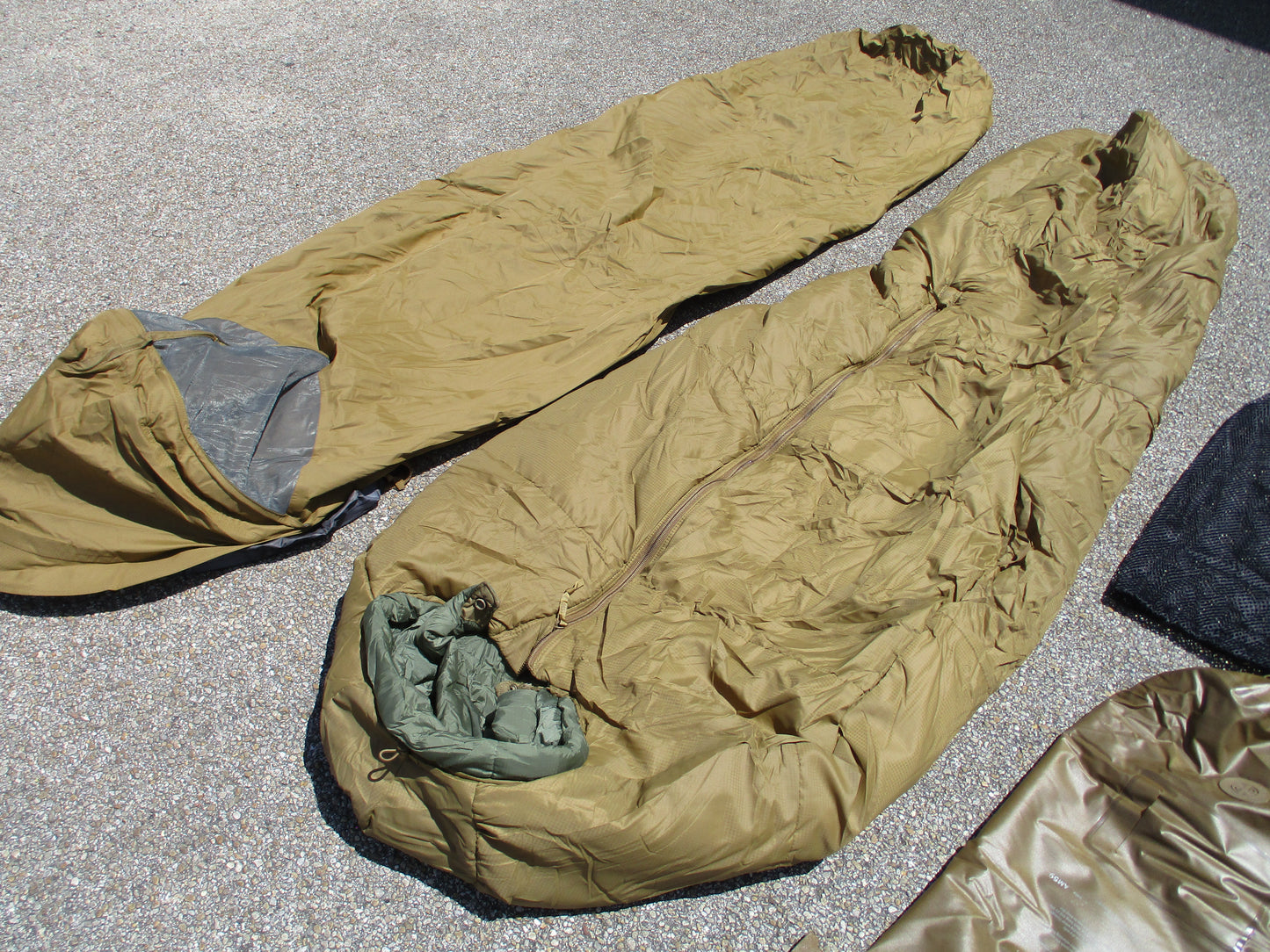 NEW USMC 3 Season Sleep System Regular 4pc Bag Bivy Dry Bag Mesh Sack