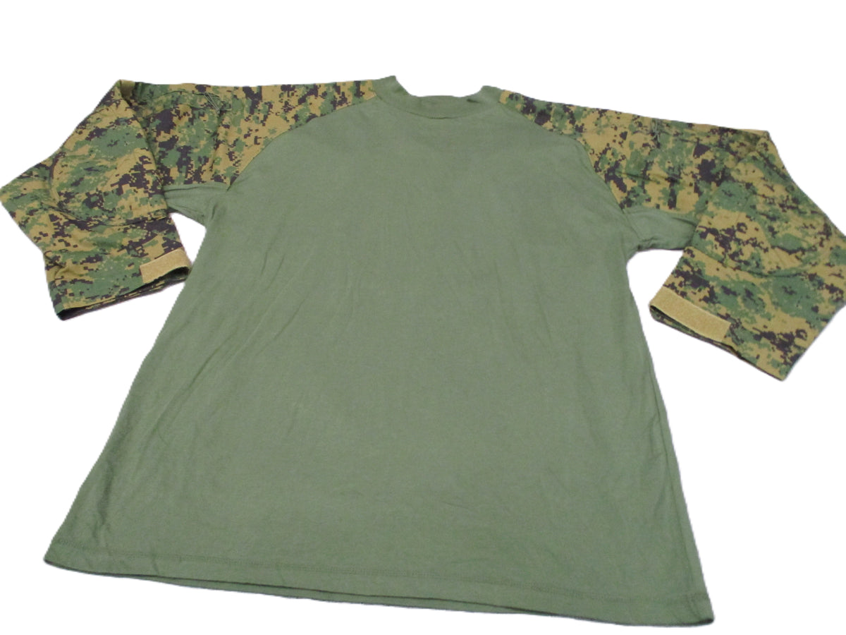 Rothco XL Woodland Digital Camo Combat Shirt Long Sleeve NYCO Tactical