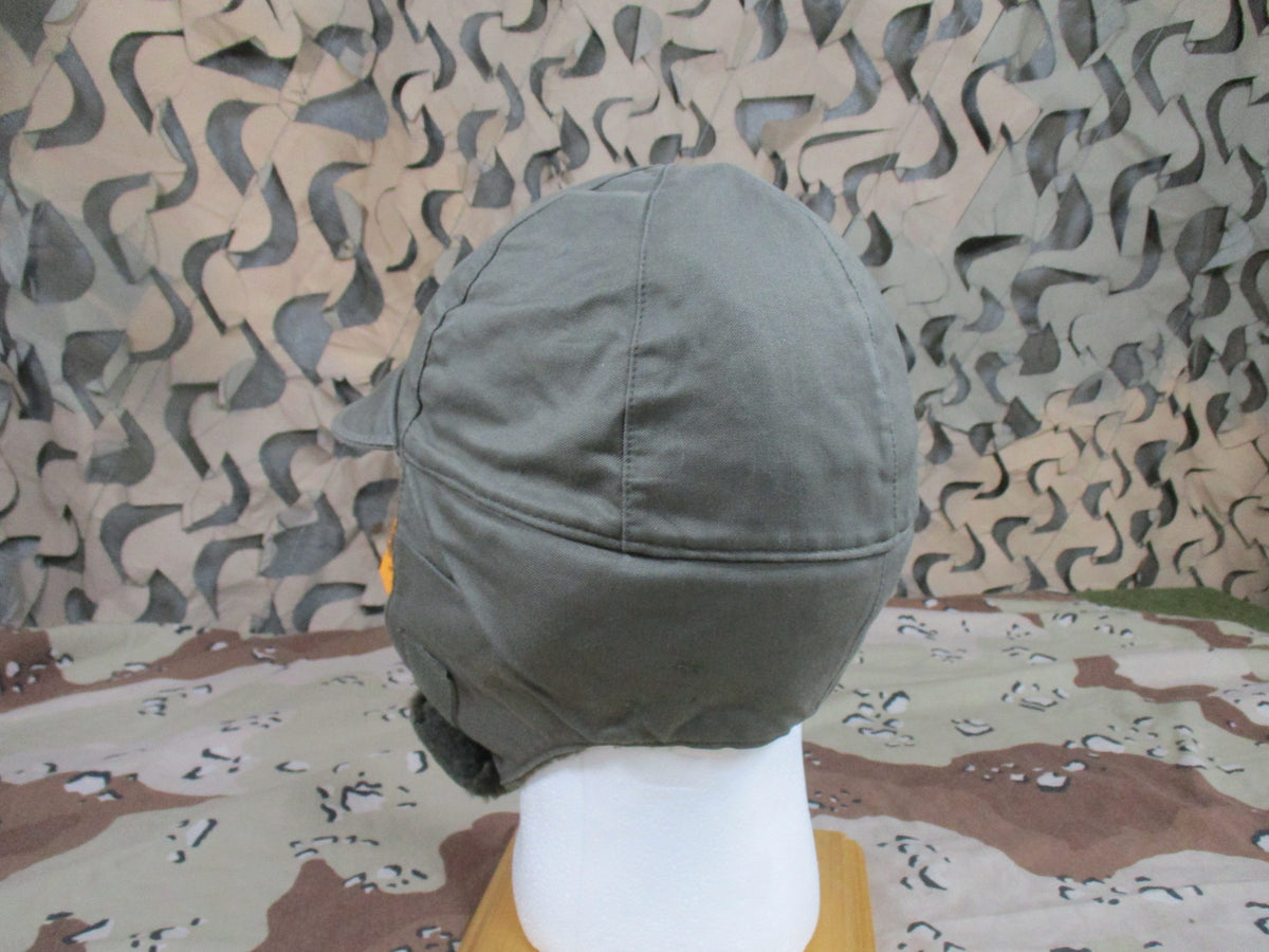 German Bundeswehr Winter Hat Size 57 Olive Green Ear Flap Cap Army Surplus