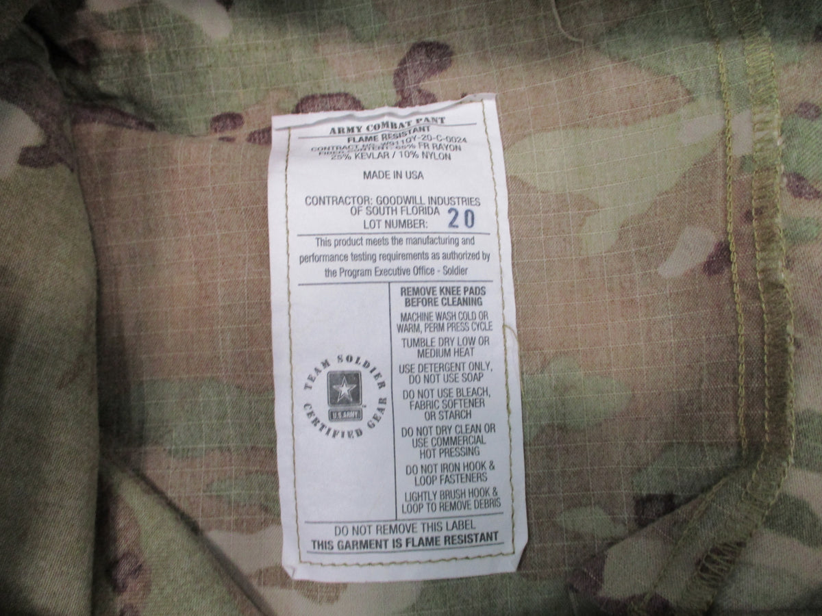 USGI Army Combat Pants FR Scorpion OCP Medium Short NSN 8415-01-644-0211