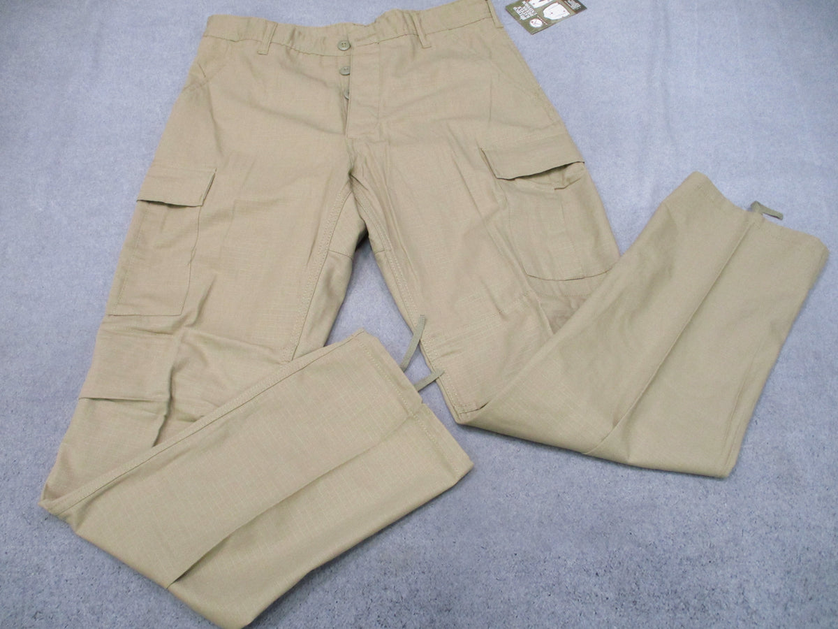 Rothco Khaki BDU Cargo Pants Tactical Work 100% Cotton Ripstop Trousers NWT