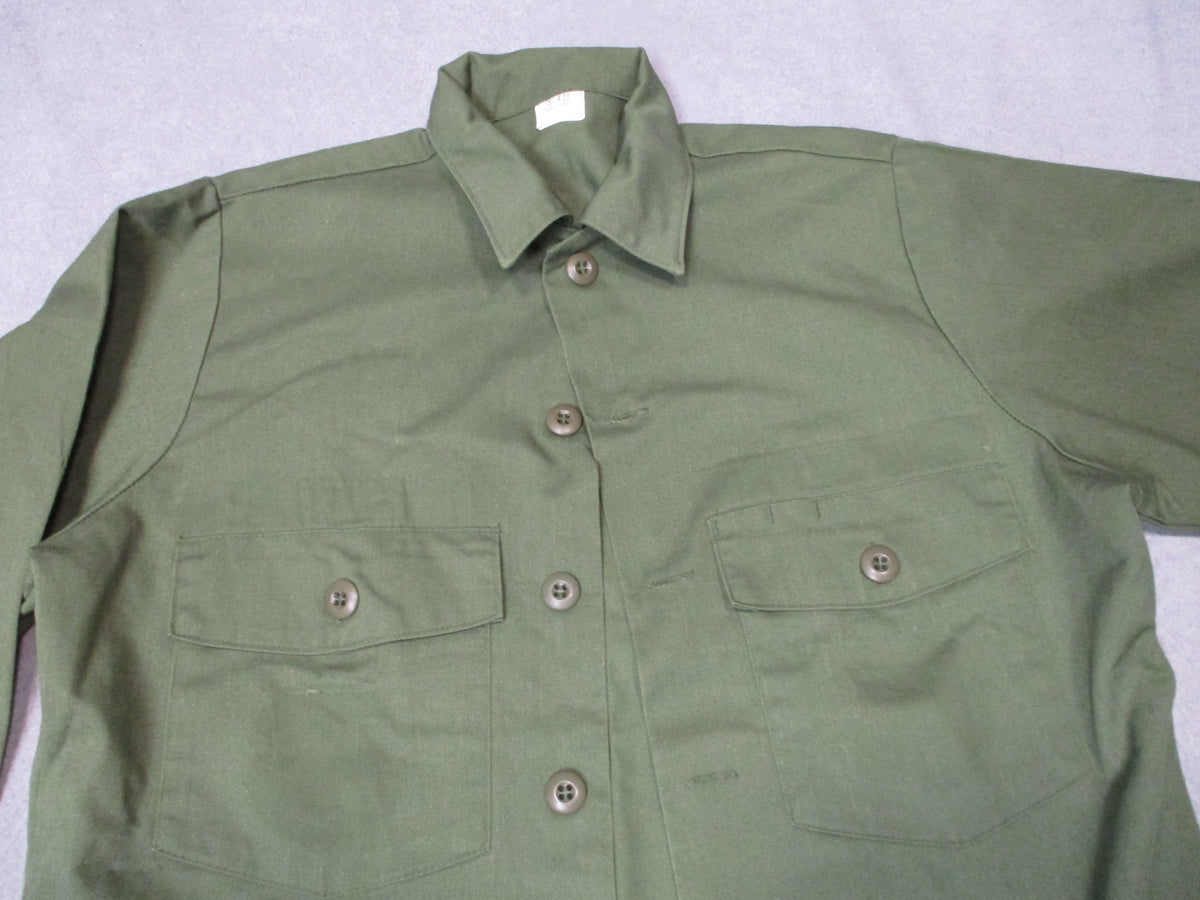 USGI OG-507 Utility Shirt 15 1/2 x 33 Olive Green Dura Press Military Fatigue - Centex Military Gear