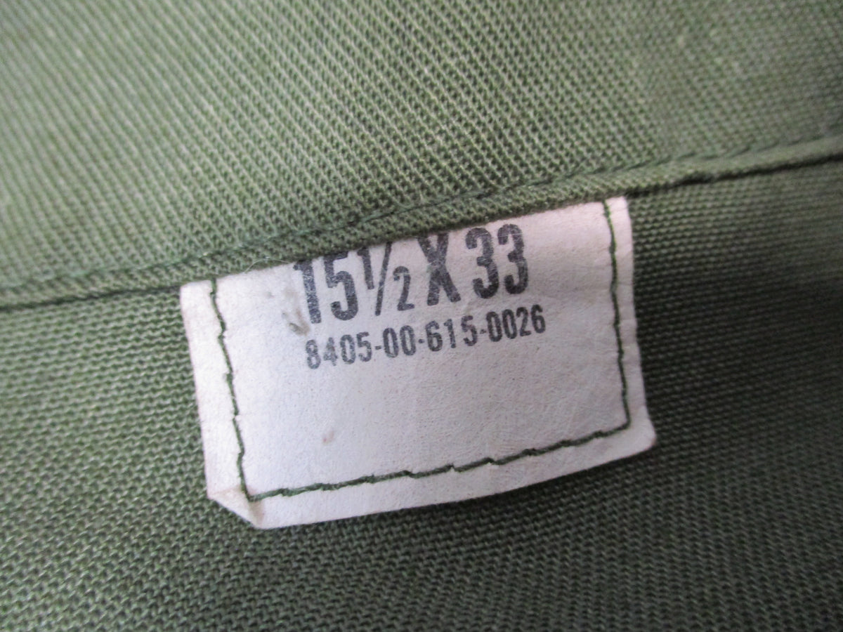 USGI OG-507 Utility Shirt 15 1/2 x 33 Olive Green Dura Press Military Fatigue - Centex Military Gear