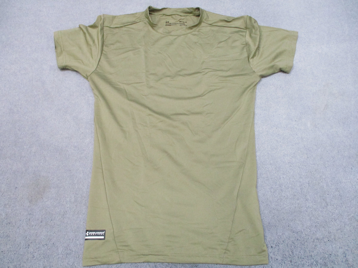 Under Armour Tactical HeatGear Compression Shirt Medium Tan 499 Short Sleeve