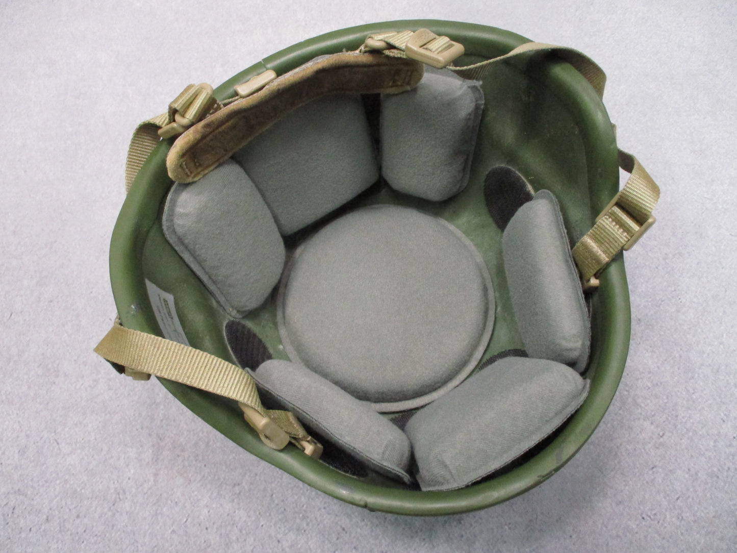 MADE WITH KEVLAR ADVANCED COMBAT HELMET ACH MICH ARMY 8470-01-506-6369 OD GREEN