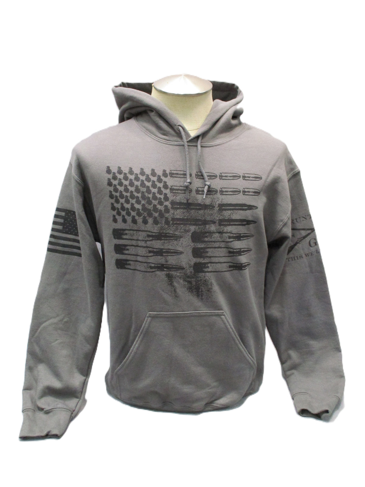 Grunt Style Ammo Flag Hoodie 2.0 gray men's pullover GS1501