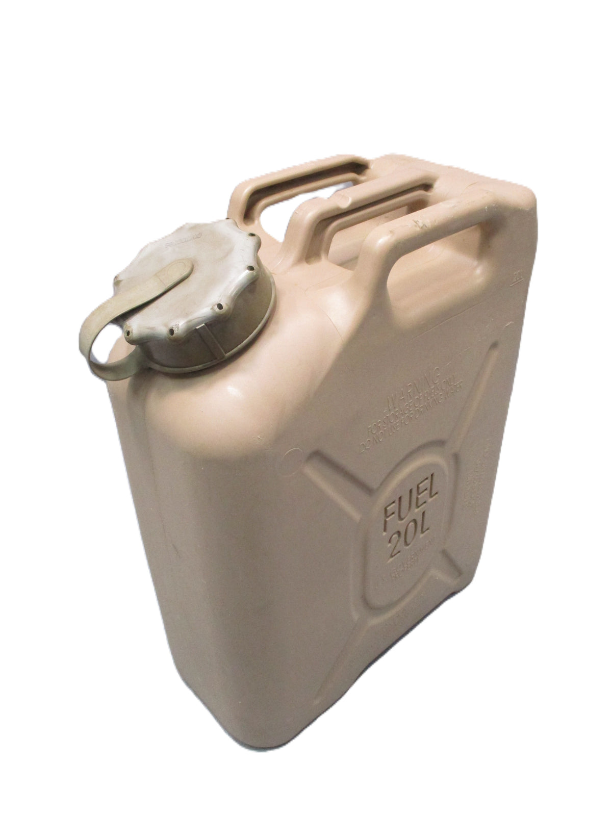 Desert Tan Military Fuel Can 5 Gallon Storage Container - Used 20L Capacity