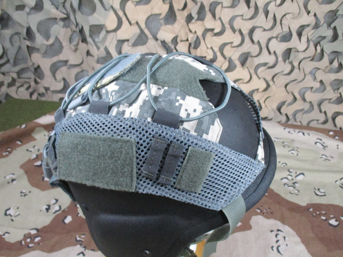 UCP ACU High Cut Tactical Helmet Cover Mesh Adjustable One Size Cover Only