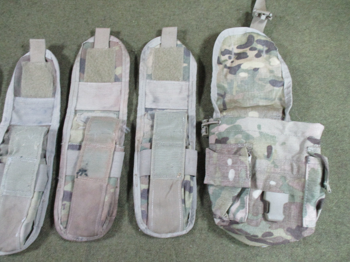 USGI OCP MOLLE II Pouch Lot 5 Pc E Tool Canteen 3 Double Magazine Army Surplus