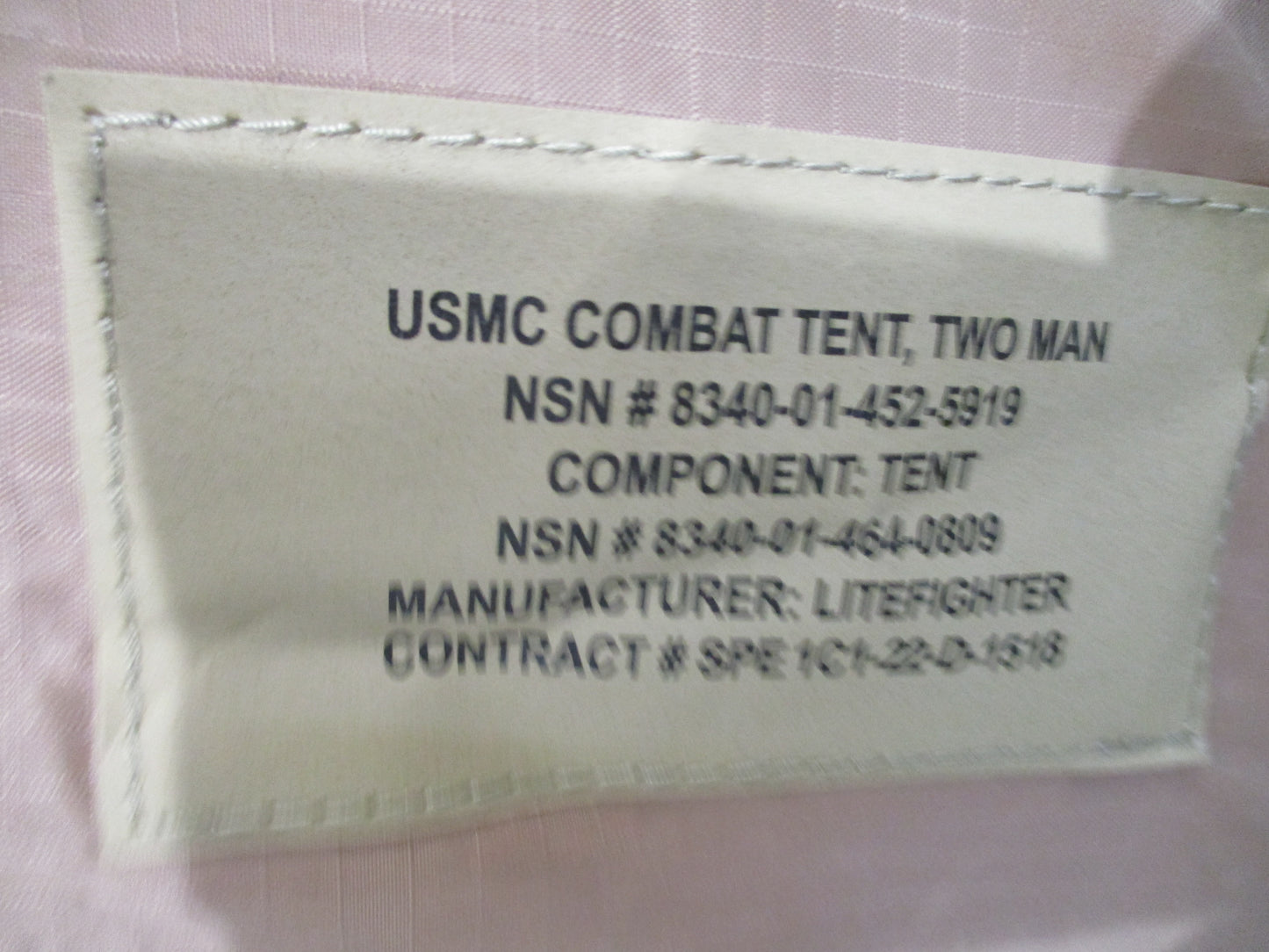 USMC LiteFighter 2 Man Combat Tent Woodland Tan Complete NSN 8340-01-452-5919