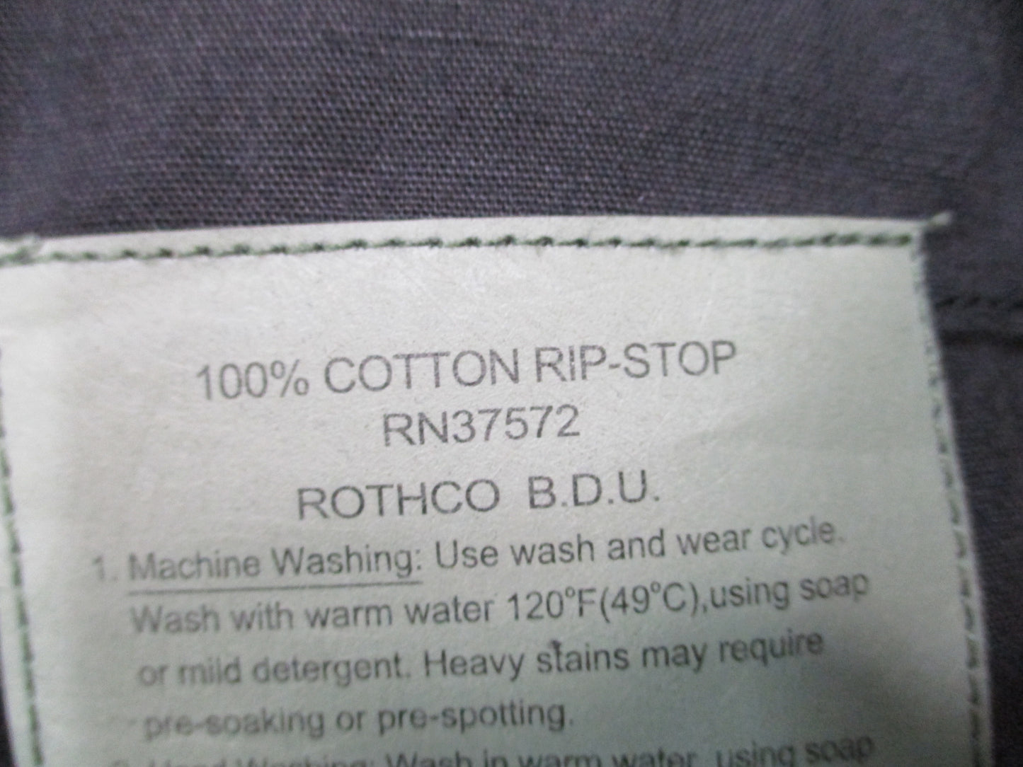Rothco Black BDU Cargo Pants 100% Cotton Ripstop Tactical Military Style NWT