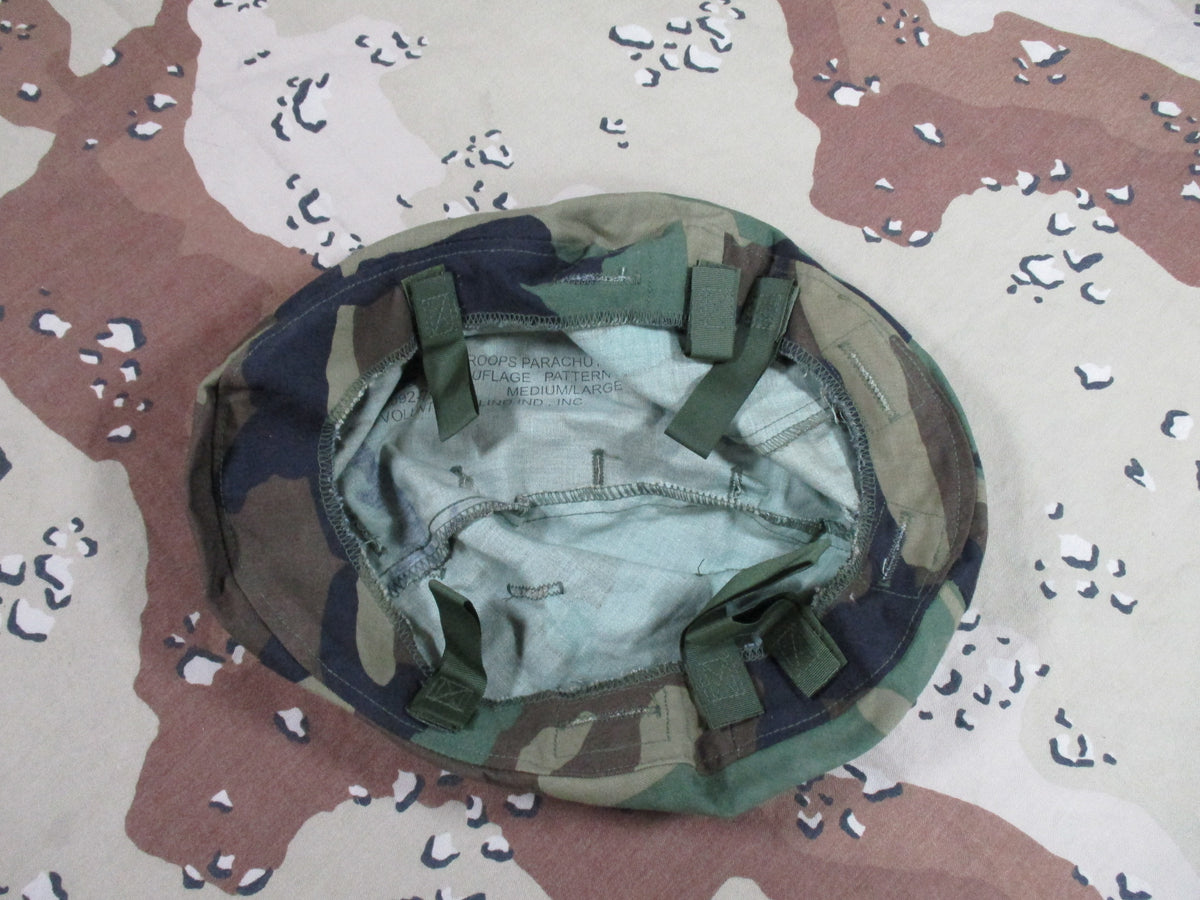 USGI PASGT Helmet Cover M81 Woodland Camo Medium Large Army Surplus