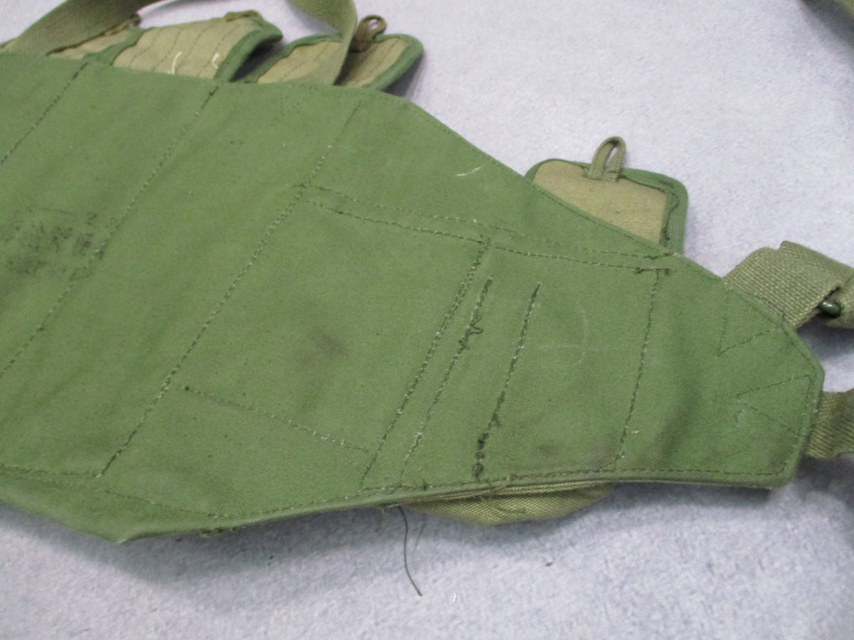 Original Chinese Type 56 Chest Rig OD Green 3 Cell Magazine Pouch Surplus