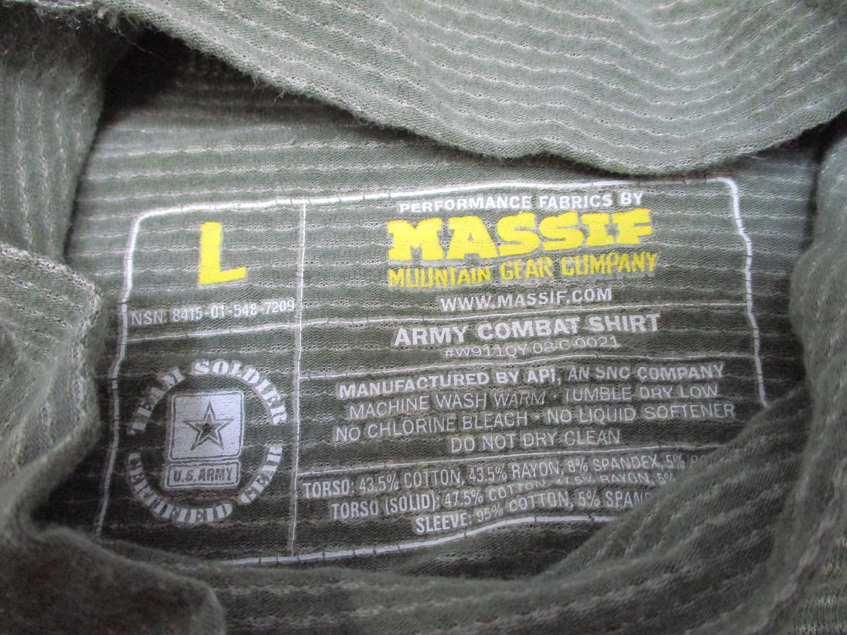 USGI Massif Army Combat Shirt Large UCP ACU Digital Camo Army Strong Logo GWOT