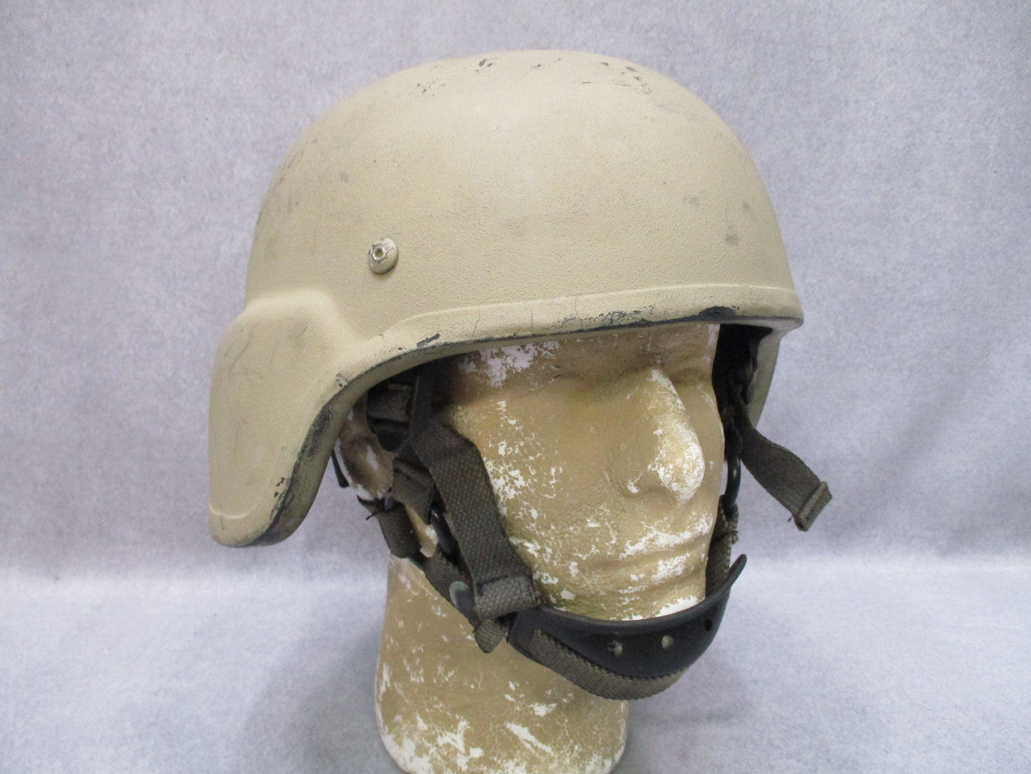 RBR Mach 1 ACH MICH Style Ballistic Helmet Large Tan Used Surplus