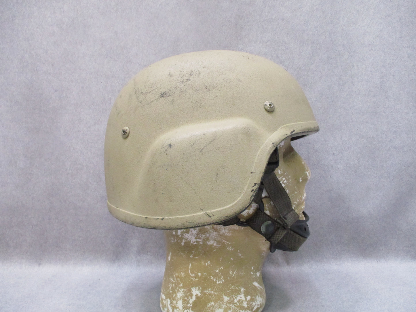 RBR Mach 1 ACH MICH Style Ballistic Helmet Large Tan Used Surplus