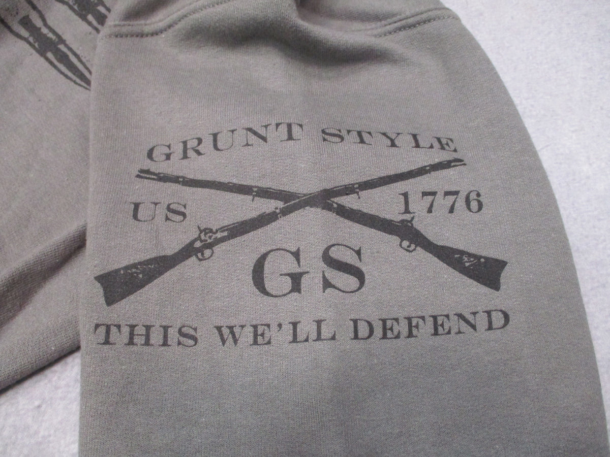 Grunt Style Ammo Flag Hoodie 2.0 Gray Men's Pullover Sweatshirt GS1501