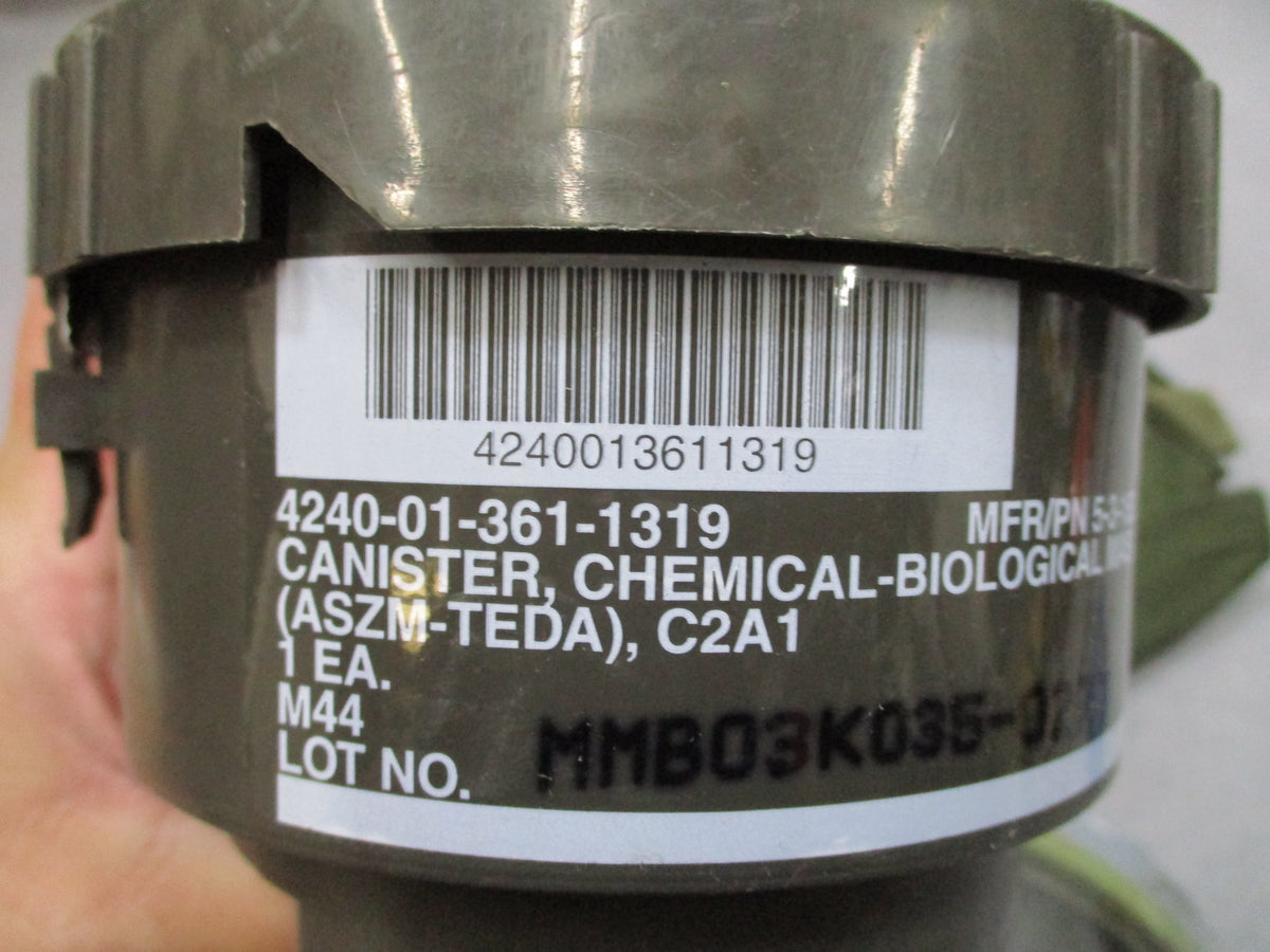MSA MCU-2/P Gas Mask Small USGI with Bag C2A1 Filter & M/L Outsert Surplus