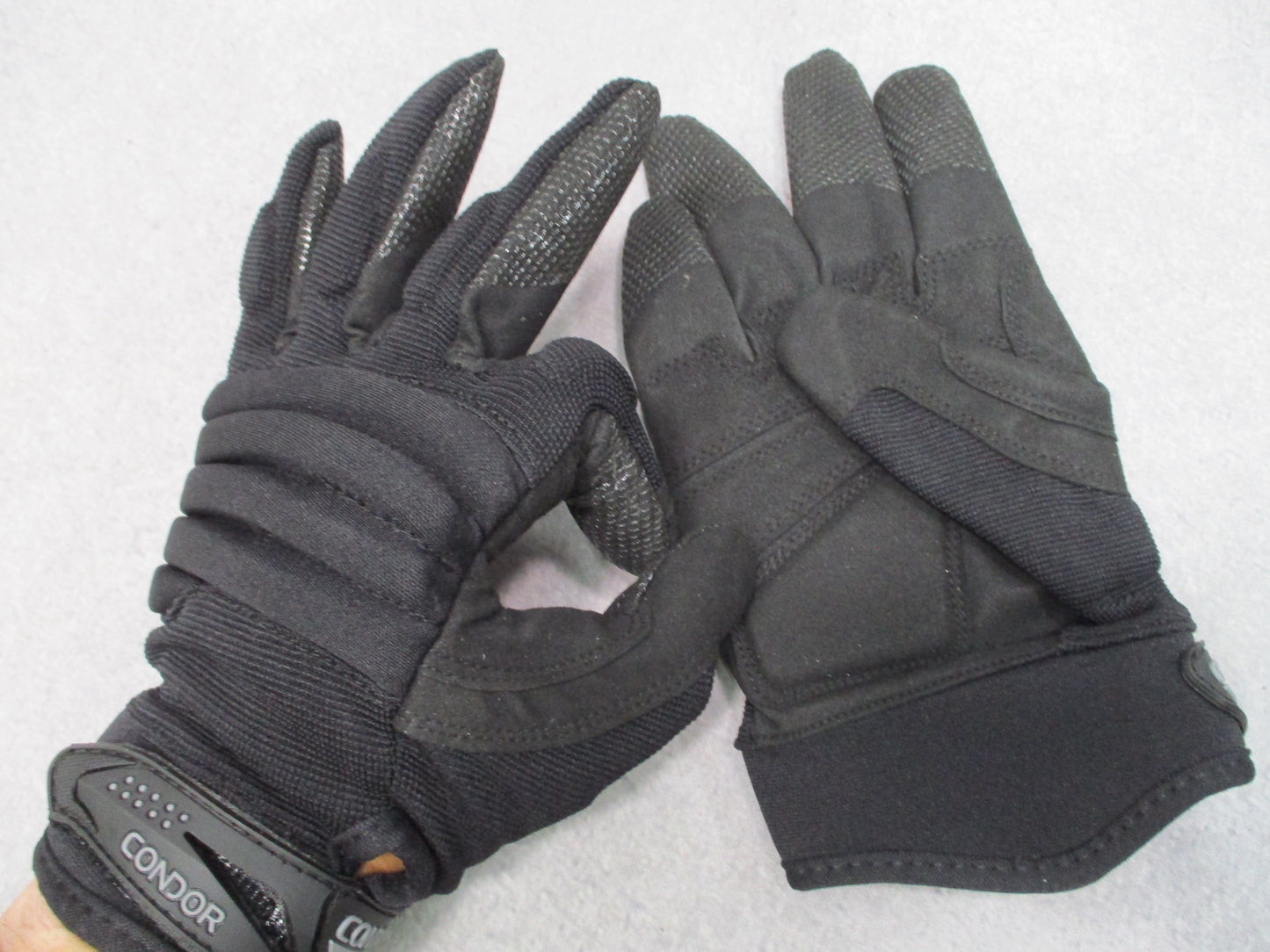 Condor Stryker Padded Tactical Gloves Black Full Finger HK226 Sizes 8-12