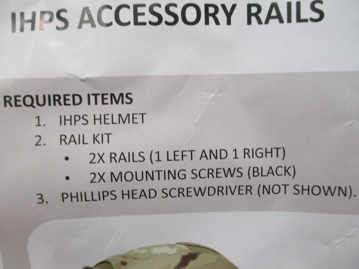 IHPS Helmet Accessory Rail Kit Coyote Brown Left Right Rails Spacers Screws