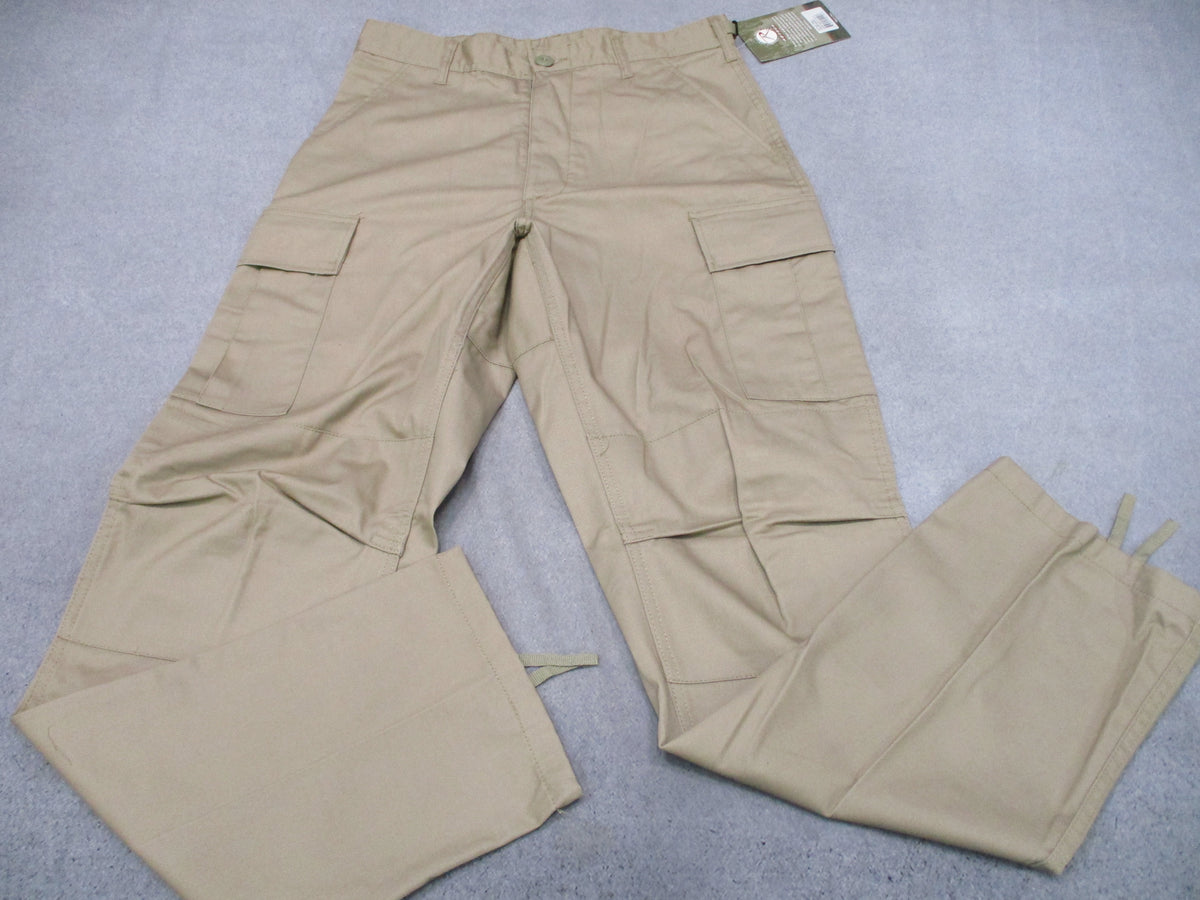 Rothco Khaki BDU Cargo Pants Tactical Trousers Military Fatigues 55/45 NWT