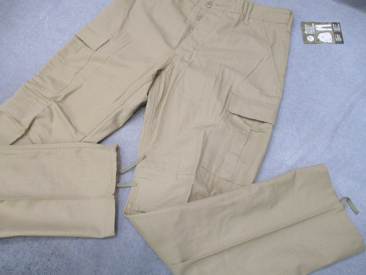 Rothco Khaki BDU Cargo Pants Tactical Work 100% Cotton Ripstop Trousers NWT