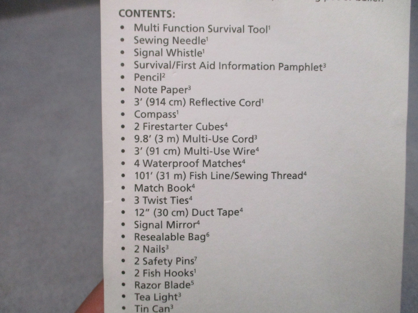 Coghlan's Survival Kit in a Can 33 Pc Emergency Camping Pocket Kit 9850 New
