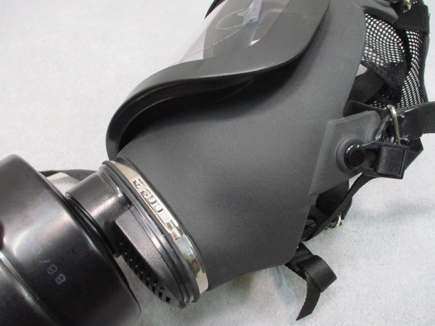 Full Face Gas Mask Respirator 40mm NATO Filter 5-Point Harness Bag Open Box