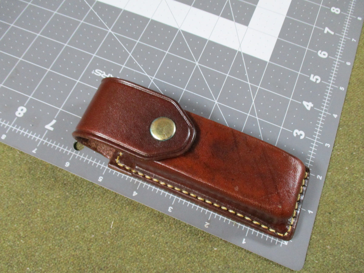 Triple K 94-61 Double Stack .45 Magazine Pouch Walnut Leather Duty Gear NOS
