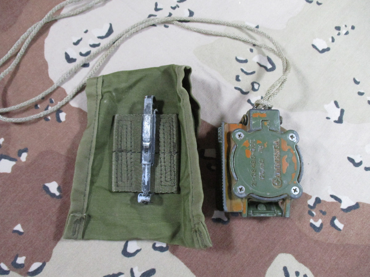 Cammenga USGI Military Lensatic Compass w/ Pouch Lanyard Working Paint Wear