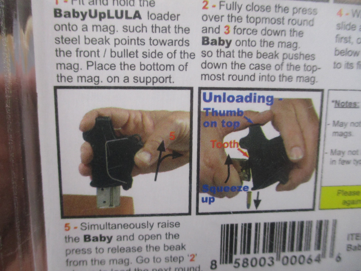 Maglula BabyUpLULA UP64B Speedloader Unloader .22LR .25 .32 .380 ACP