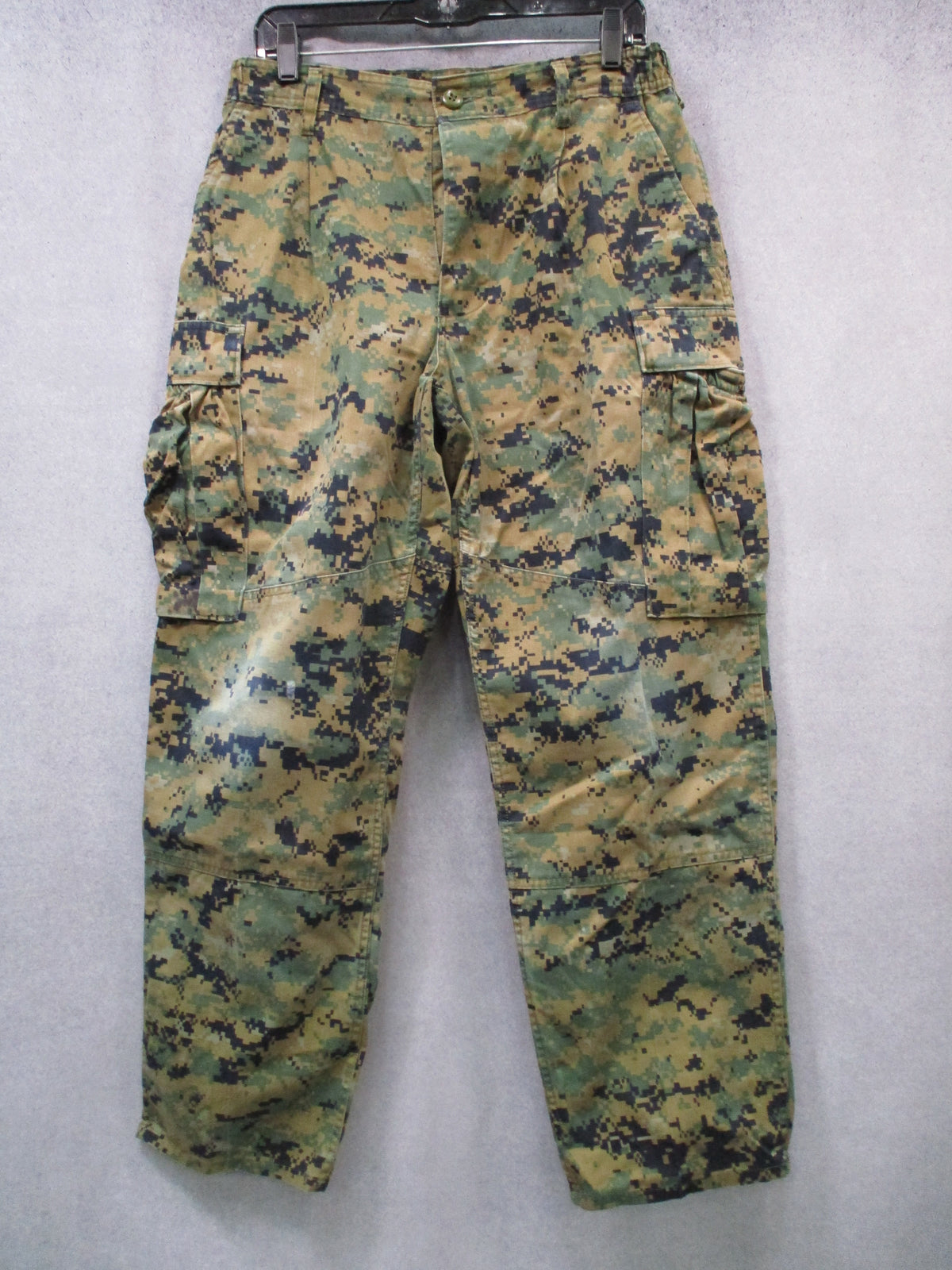 USMC Woodland MARPAT Combat Pants Measured 31x29.5 MCCUU Trousers Knee Hole