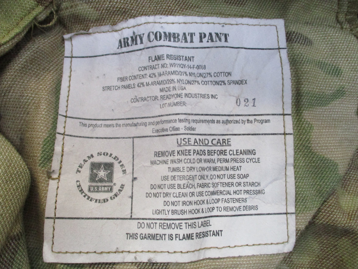 USGI Army Combat Pants FR Original MultiCam Medium Short NSN 8415-01-F01-2836