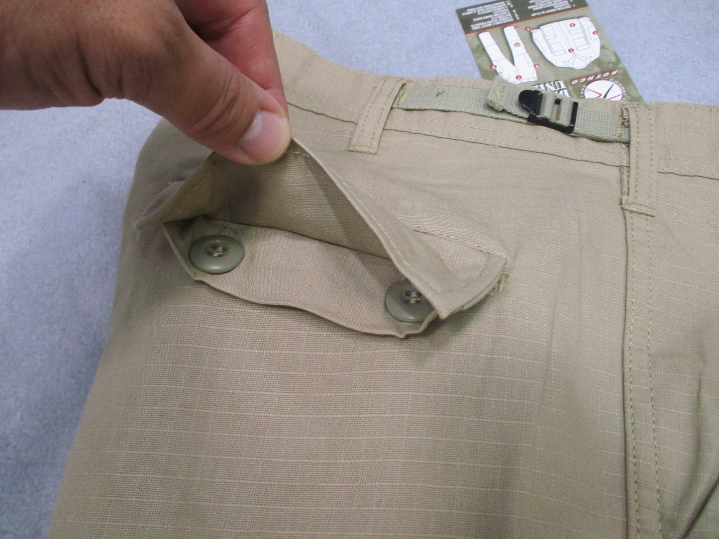 Rothco Khaki BDU Cargo Pants Tactical Work 100% Cotton Ripstop Trousers NWT