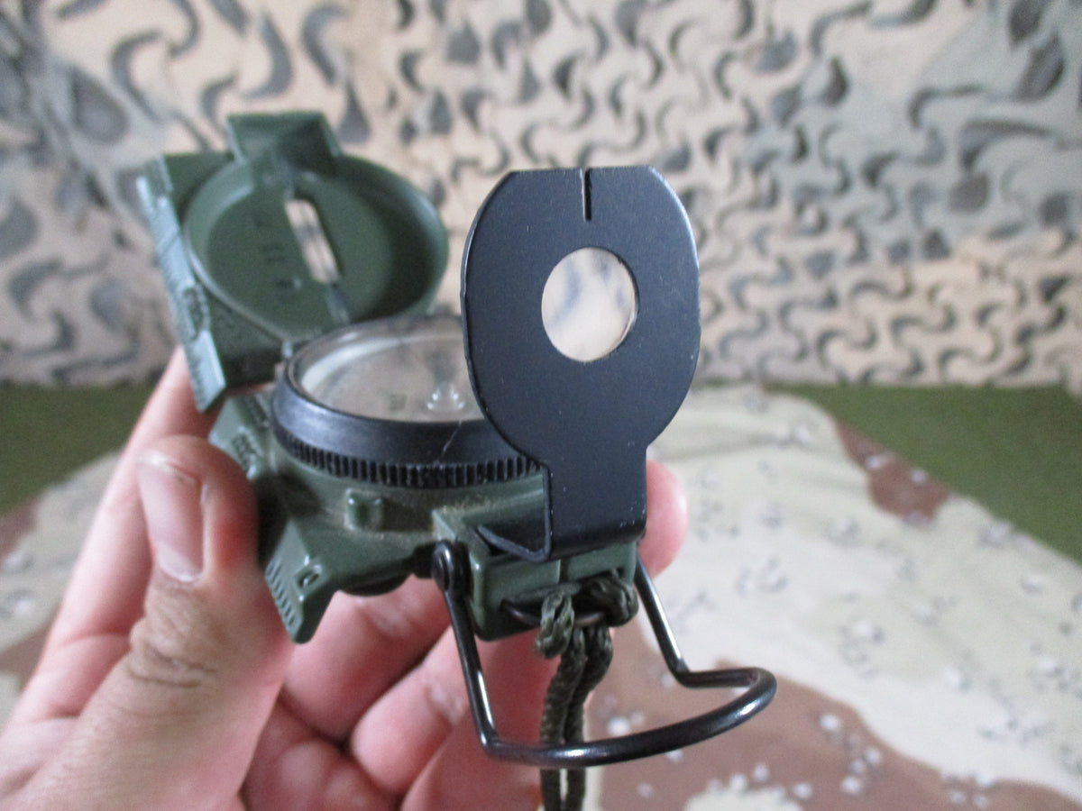 Cammenga 3H USGI Lensatic Compass w/ Pouch & Lanyard OD Green Working