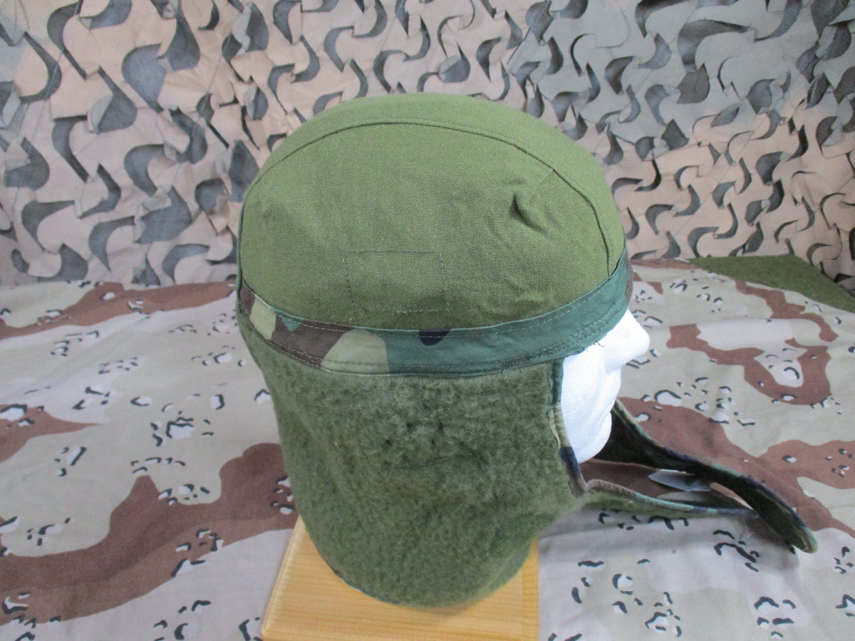 USGI Woodland Cold Weather Insulating Helmet Liner Cap Ear Flaps Army Surplus